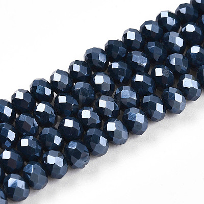 Electroplate Glass Beads Strands EGLA-A044-P6mm-A16-1