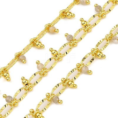 Handmade Faceted Natural Labradorite Beaded Chains CHC-L050-01G-03-1