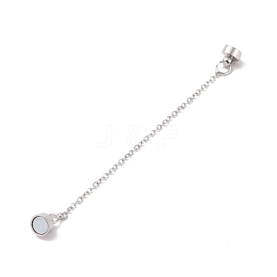 Brass Magnetic Clasp with Cable Safety Chain KK-F839-035P-1