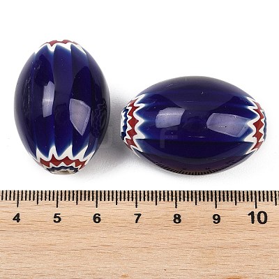 Handmade Millefiori Glass Beads LAMP-Z021-03-1