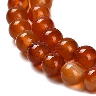 Dyed Natural Red Agate Beads Strands G-G203-10H-10mm-1