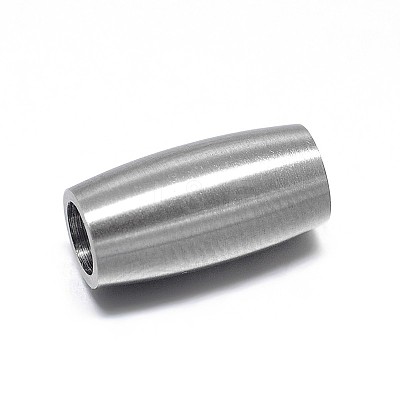 Tarnish Resistant Column 304 Stainless Steel Magnetic Clasps with Glue-in Ends STAS-D059-15C-1