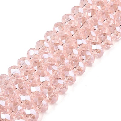Electroplate Glass Beads Strands X-EGLA-A044-T8mm-A22-1