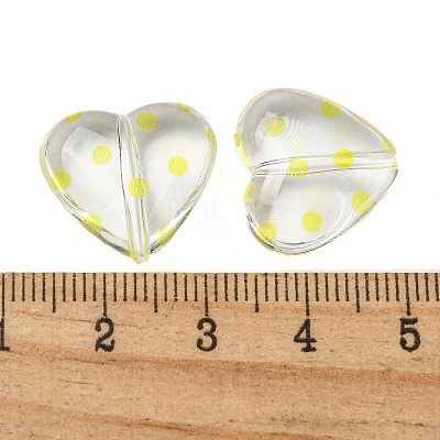 Transparent Printed Acrylic Beads OACR-H124-03C-1