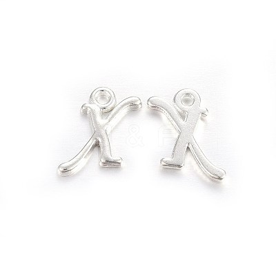 Silver Color Plated Alloy Letter Pendants LS-PALLOY-J718-01S-X-1