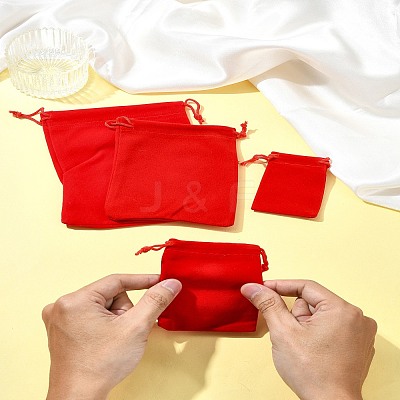 30Pcs Rectangle Velvet Pouches TP-FS0001-02D-1