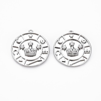Brass Micro Pave Clear Cubic Zirconia Pendants KK-S356-685-1