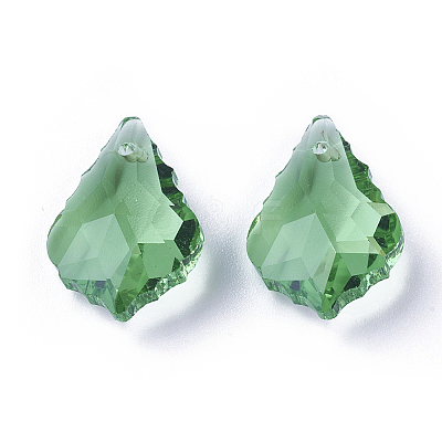 Faceted Glass Pendants GLAA-F068-C23-1