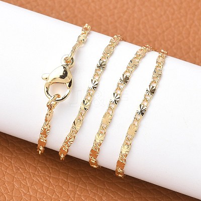 Brass Chain Necklaces X-MAK-L009-17G-1