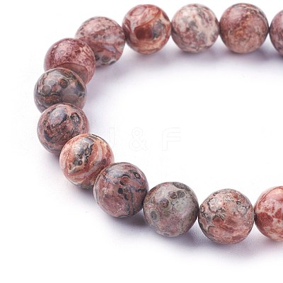 Natural Leopard Skin Jasper Beads Stretch Bracelets X-BJEW-F380-01-B12-1