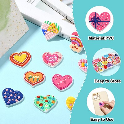 50Pcs 25 Styles PVC Plastic Cabochons FIND-CJ0002-94-1