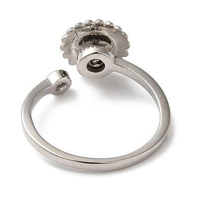 Rotatable Cat Eye Open Ring with Cubic Zirconia RJEW-Q776-01G-02-1