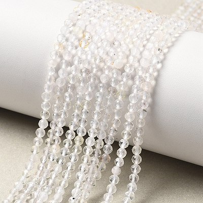Natural Quartz Crystal Beads Strands G-B145-A02-3mm-1