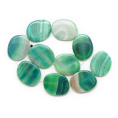 Natural Striped Agate/Banded Agate Beads Strand G-S236-05-1