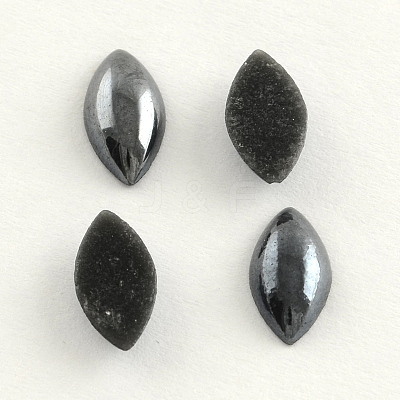 Pearlized Plated Opaque Glass Cabochons PORC-S779-7x14-12-1