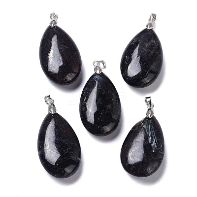 Natural Glaucophane Pendants G-D084-01P-B14-1