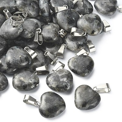 Natural Larvikite Pendants X-G-Q371-14-1