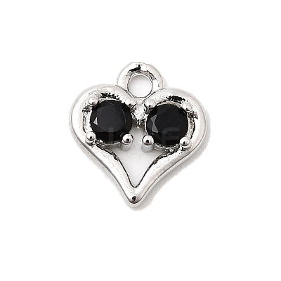 Brass Micro Pave Cubic Zirconia Pendants KK-L258-11P-04-1