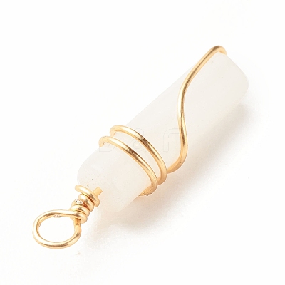 Natural White Jade Pendants X-PALLOY-JF01453-07-1