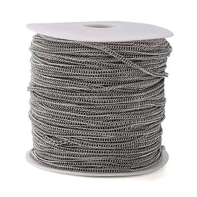 Iron Flat Double Link Chains CH-ZX009-5x3.5mm-P-1