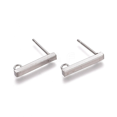 Non-Tarnish 304 Stainless Ear Stud Components STAS-M274-012C-P-1