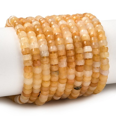 Natural Topaz Jade Heishi Beads Strands G-A299-A21-01-1