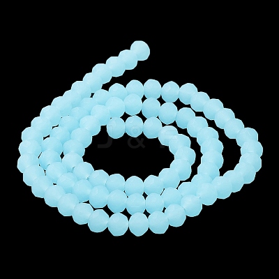 Imitation Jade Solid Color Glass Beads Strands EGLA-A034-J4mm-MD04-1