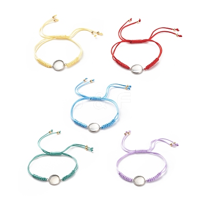 304 Stainless Steel Connector Bracelets AJEW-JB01132-02-1