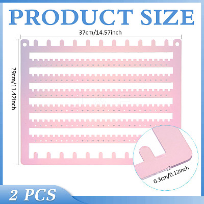 2Pcs Acrylic Wall Mounted Jewelry Display Stands for Earrings Necklaces Bracelets Rings OACR-BC0001-28-1
