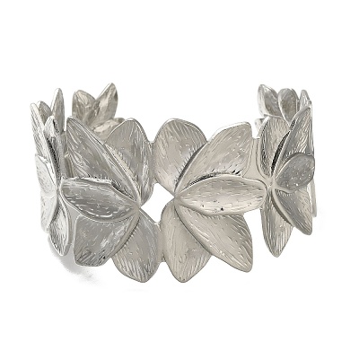 304 Stainless Steel Cuff Ring for Women RJEW-U025-03P-1