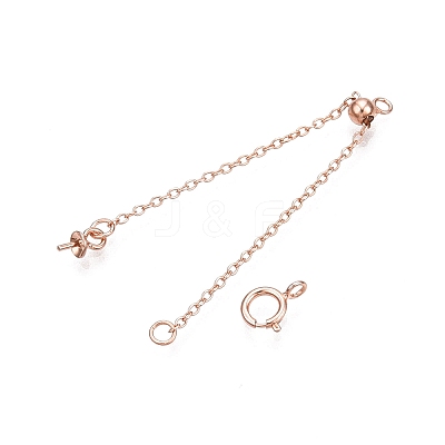 925 Sterling Silver Chain Extenders STER-N016-02RG-1