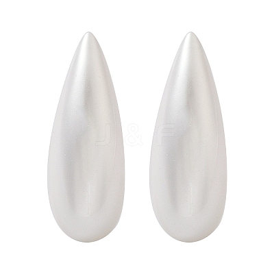 304 Stainless Steel Plastic Imitation Pearl Stud Earrings EJEW-R030-01G-01-1