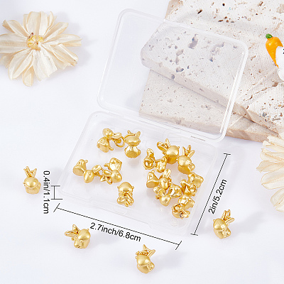 20Pcs Matte Style Alloy Rabbit Charms FIND-SC0003-87-1