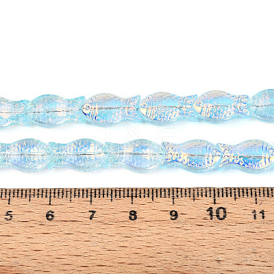 Transparency Electroplate Glass Beads Strands GLAA-T023-40A-03-1