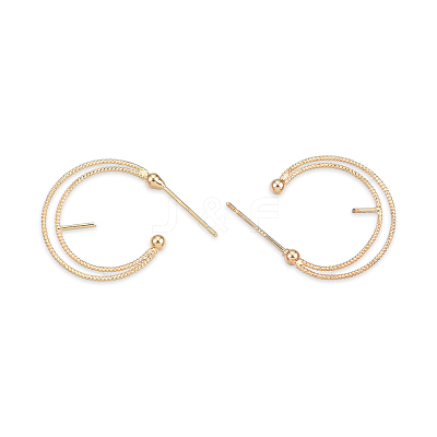 Brass Stud Earring Findings KK-N232-480-1