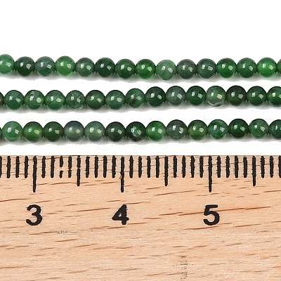 Natural Jadeite Beads Strands G-B175-B01-2mm-1
