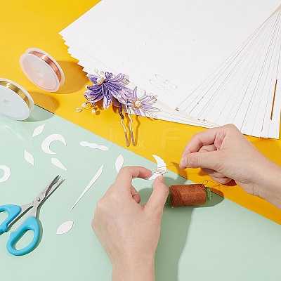 32Pcs 16 Styles Paper Ancient Hairpin for DIY Tool Material DIY-PH0023-46-1