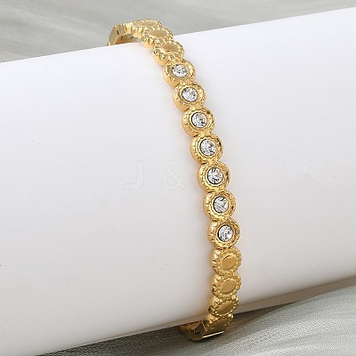 304 Stainless Steel Hinged Bangles for Women BJEW-C132-01B-G-1