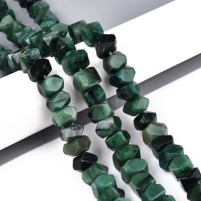 Natural Fuchsite Beads Strands G-D091-A27-1