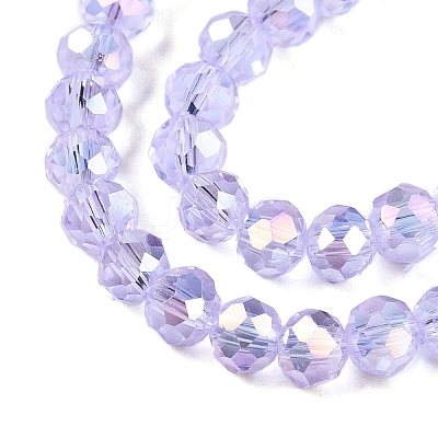 Electroplate Glass Beads Strands X-EGLA-A044-T4mm-B17-1