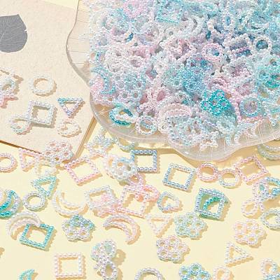 100g Spray Paint ABS Plastic Cabochons KY-CJ0001-67-1