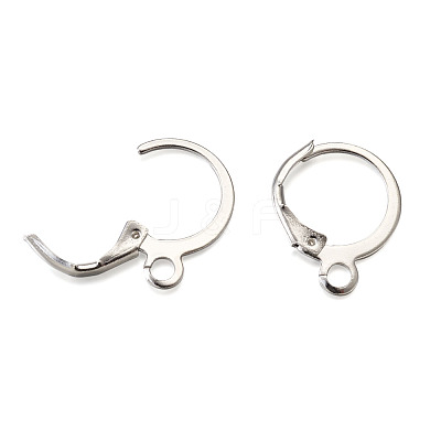 Brass Huggie Hoop Earring Findings & Open Jump Rings KK-TA0007-84A-P-1