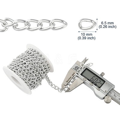 Aluminium Twisted Curb Chains CHA-YW0001-01S-1