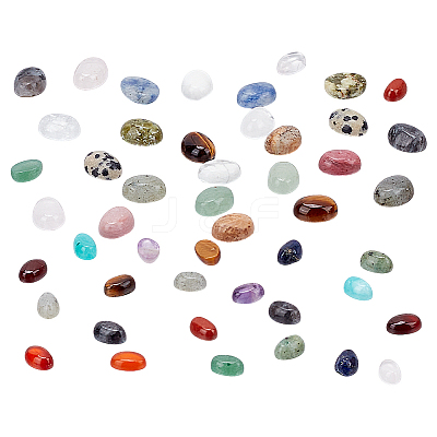 48Pcs 24 Styles Natural Mixed Gemstone Cabochons G-PH0002-54-1