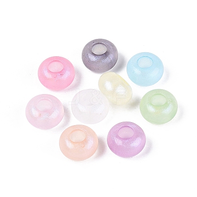 Transparent Acrylic European Beads OACR-Q200-17-1
