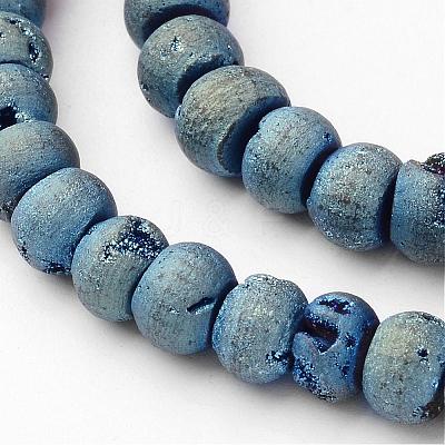 Electroplated Natural Quartz Crystal Beads Strands G-P149-06D-1