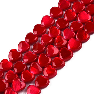 Spray Painted Natural Freshwater Shell Beads Strands SHEL-N026-69A-1