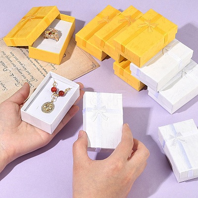 6Pcs Cardboard Jewelry Set Boxes CON-YW0001-70A-1