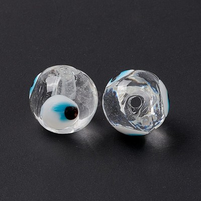 Handmade Evil Eye Lampwork Beads LAMP-F025-03F-1