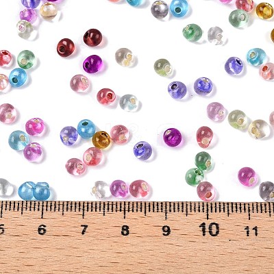 6/0 Baking Paint Transparent Fringe Glass Seed Beads SEED-N006-06-1